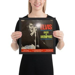 Elvis Presley Framed Back In Memphis reprint signed album REPRINT